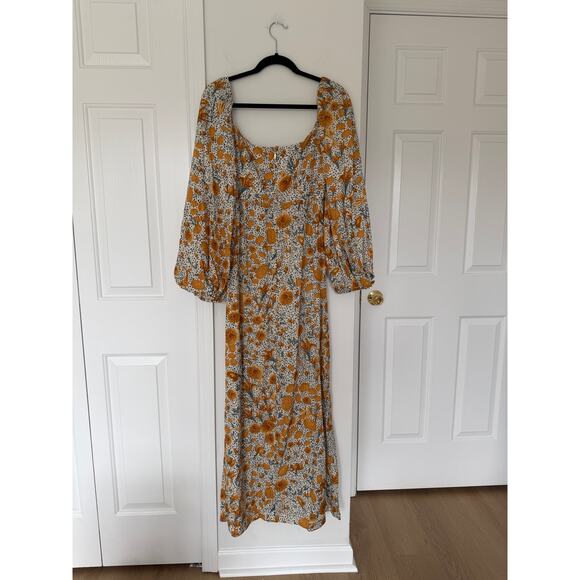 NWT Agua by Agua Bendita Vida Capullo Dress Long Sleeve Maxi Dress Gown - Picture 10 of 11